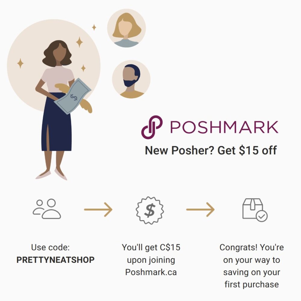 Get $15 off your first purchase: use my referral code to sign-up on Poshmark.ca!